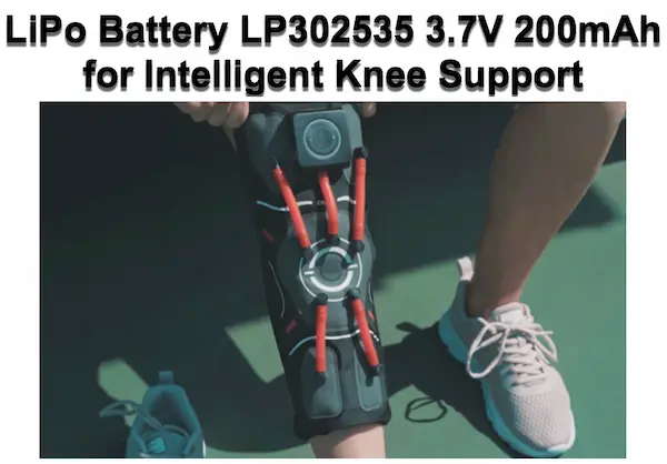 LiPo Battery LP302535 3.7V 200mAh for Intelligent Knee Support