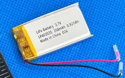 LP402035 UN38.3 250mAh 0.925Wh 3.7V Certified LiPo Battery