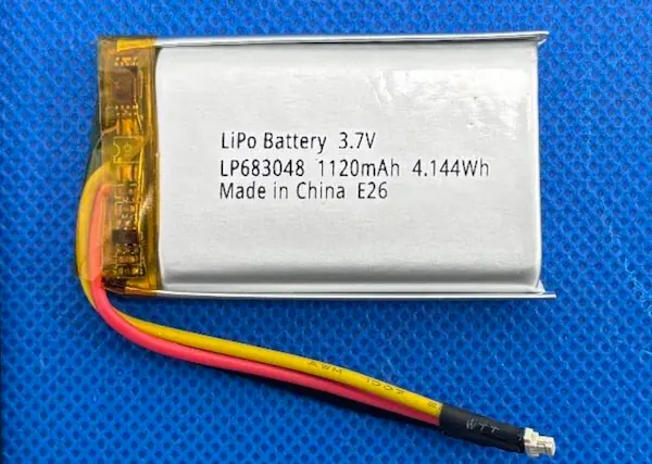 LP683048 1120mAh 3.7V 4.14Wh CB Certified LiPo Battery Batteries With UN38.3 IEC62133-2017 Testing Report