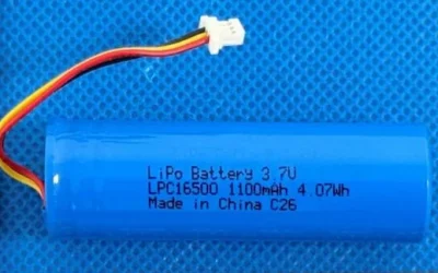 UL2054 Certified LPC16500 1100mAh 4.07Wh LiPo Battery With UN38.3 IEC62133-2017 Testing Report